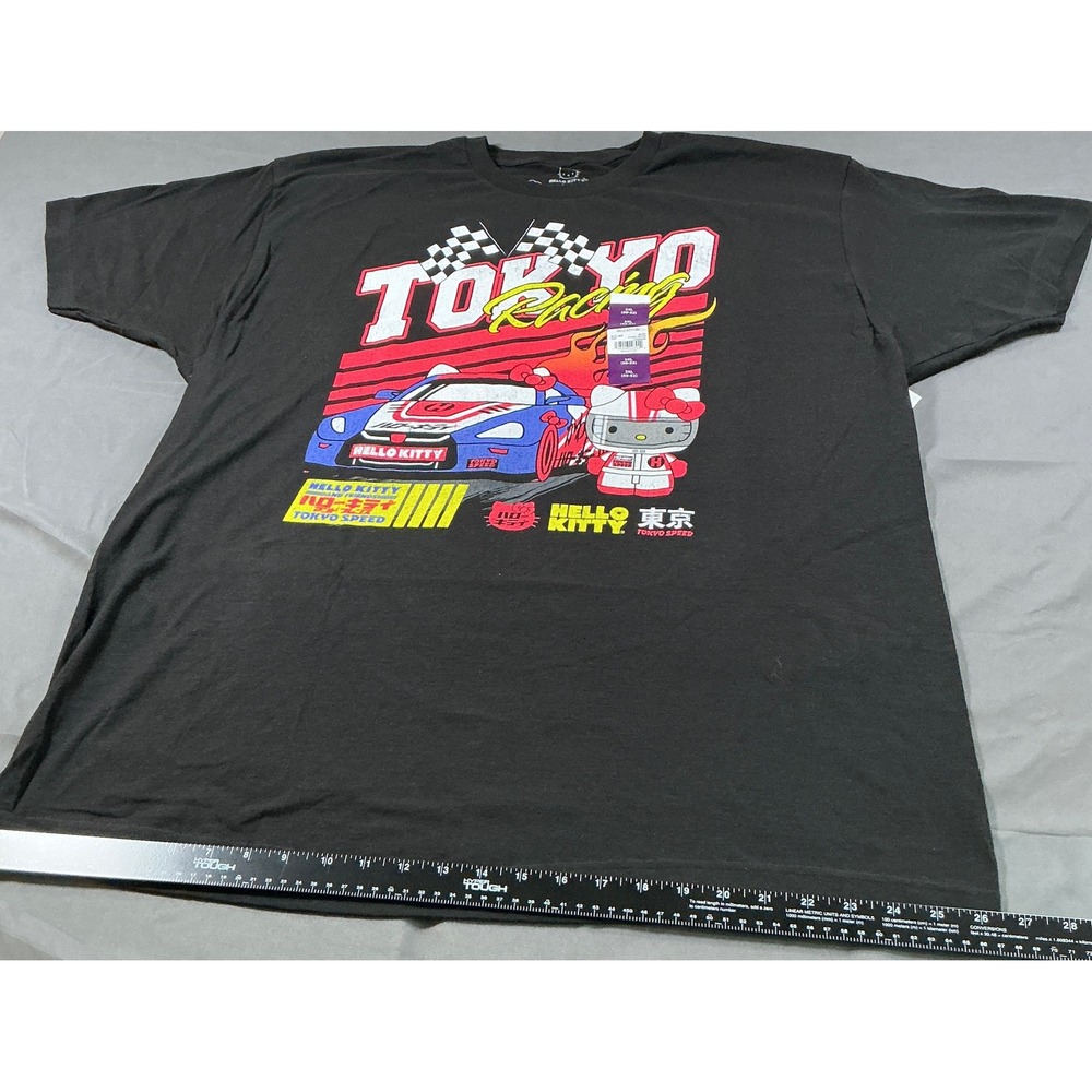 Hello Kitty Tokyo Racing Graphic T-Shirt Black 2XL Sanrio Tokyo Speed New - Picture 2 of 10